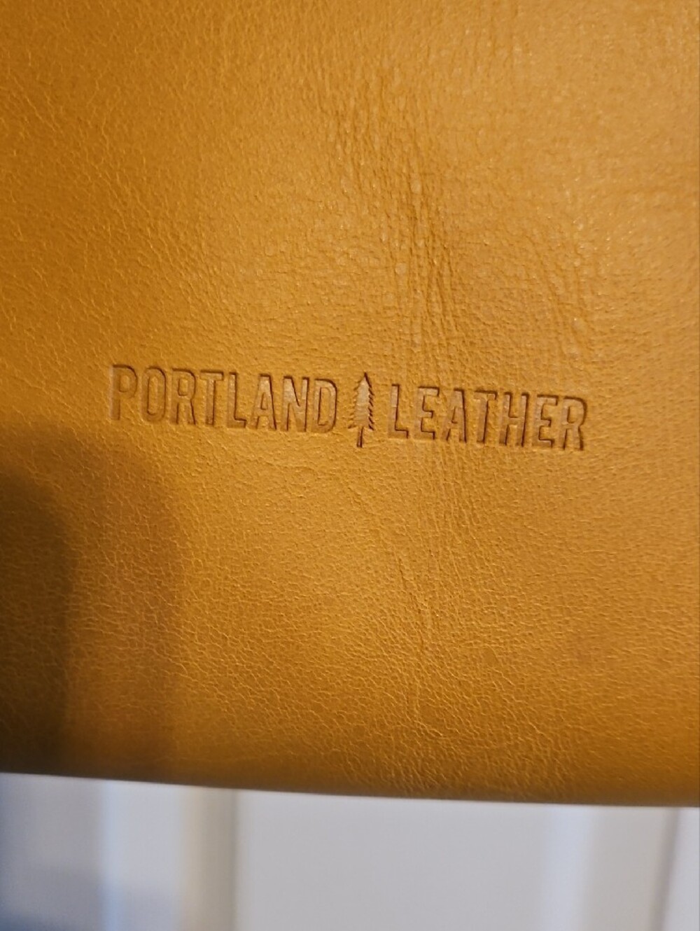 Portland Leather Mustard Yellow Leather Tote - Picture 2 of 4